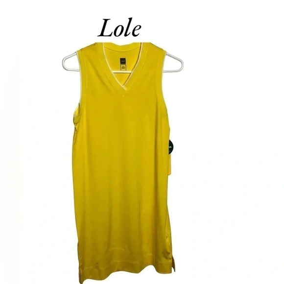 LOLE sport dress ,tennis dress Cross Court ,yellow, activewear, pickleball,NWT - Picture 5 of 13